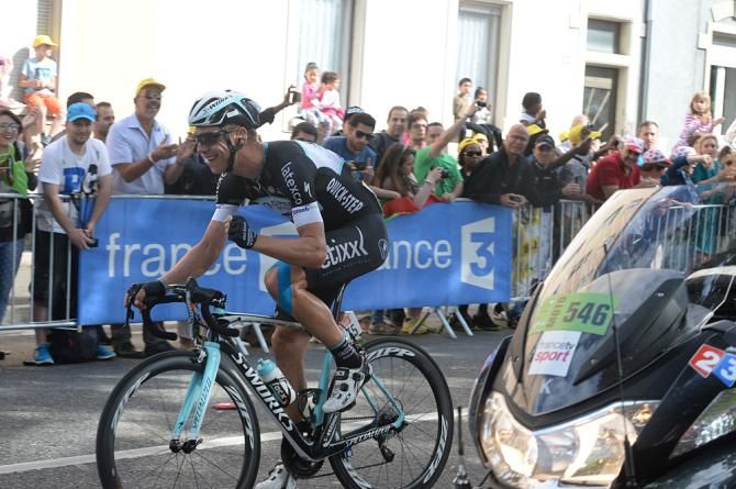 Tony Martin (Omega Pharma-Quickstep) celebrated his Tour de France stage victory for at least 6km