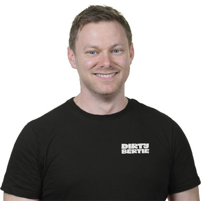 headshot of founder of Dirty Bertie Ben Doyle