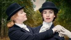 Emily Beecham and Lily James in BBC's The Pursuit of Love