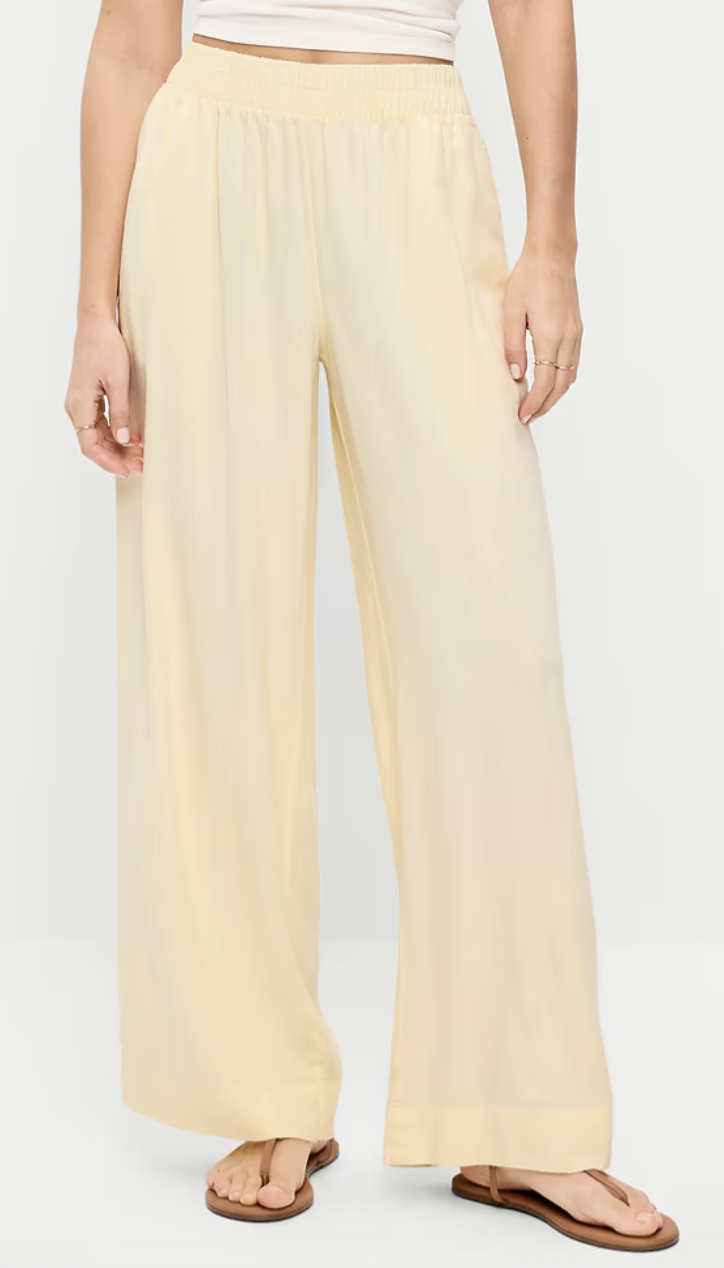 Old Navy, High-Waisted Linen-Blend Super Wide-Leg Pants