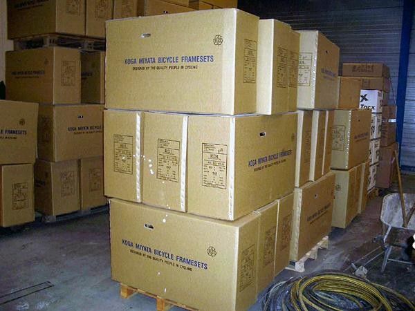 A pallet full of frames, delivered fresh.