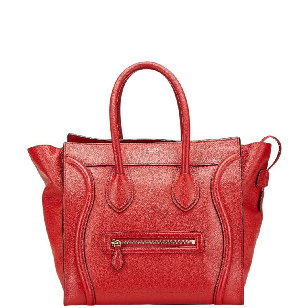 Celine Luggage Phantom Red Tote Bag Leather Used