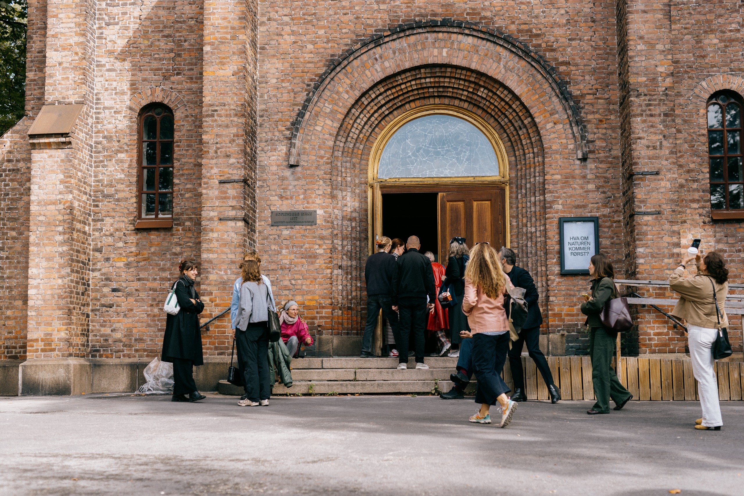 2026 Oslo Architecture Triennale main venue view, old church turned exhibition