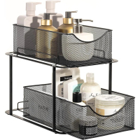 Sorbus 2-Tier Baskets with Mesh Sliding Drawers