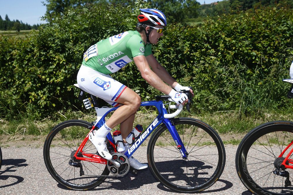 Arnaud Demare (FDJ) in the green points jersey