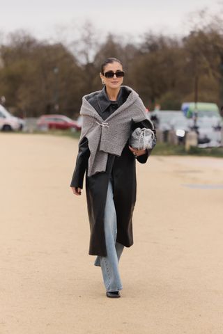 woman on the street during Paris Fashion Week