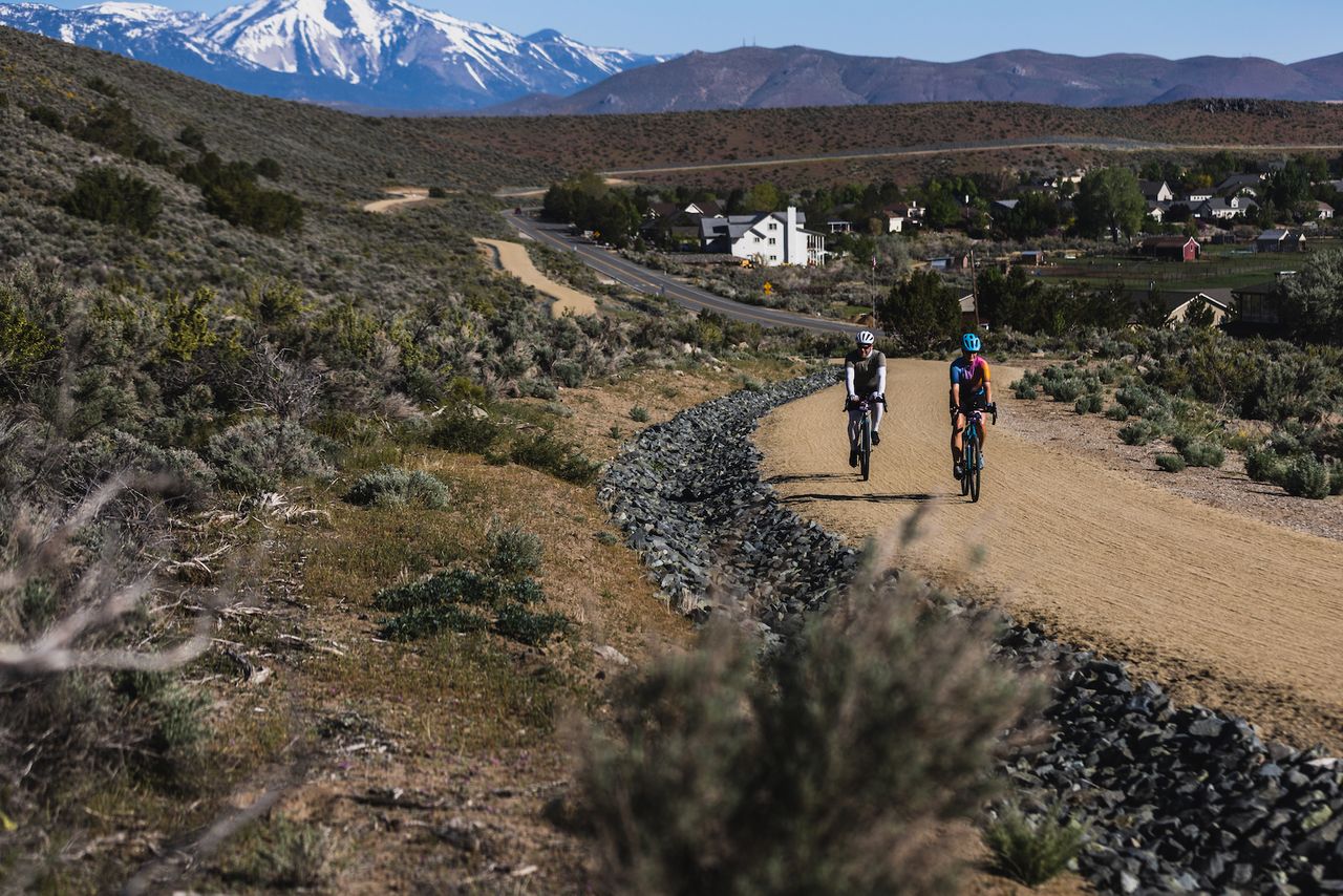 Abundant mountain scenery surrounding route that started and ended in Carson City, Nevada