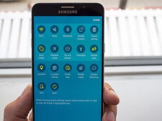 Galaxy Note 5 quick settings