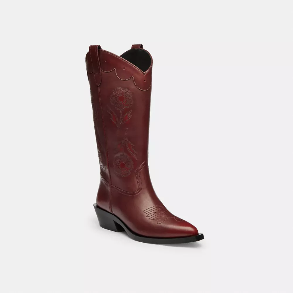 Aria Cowboy Boot in Loved Leather