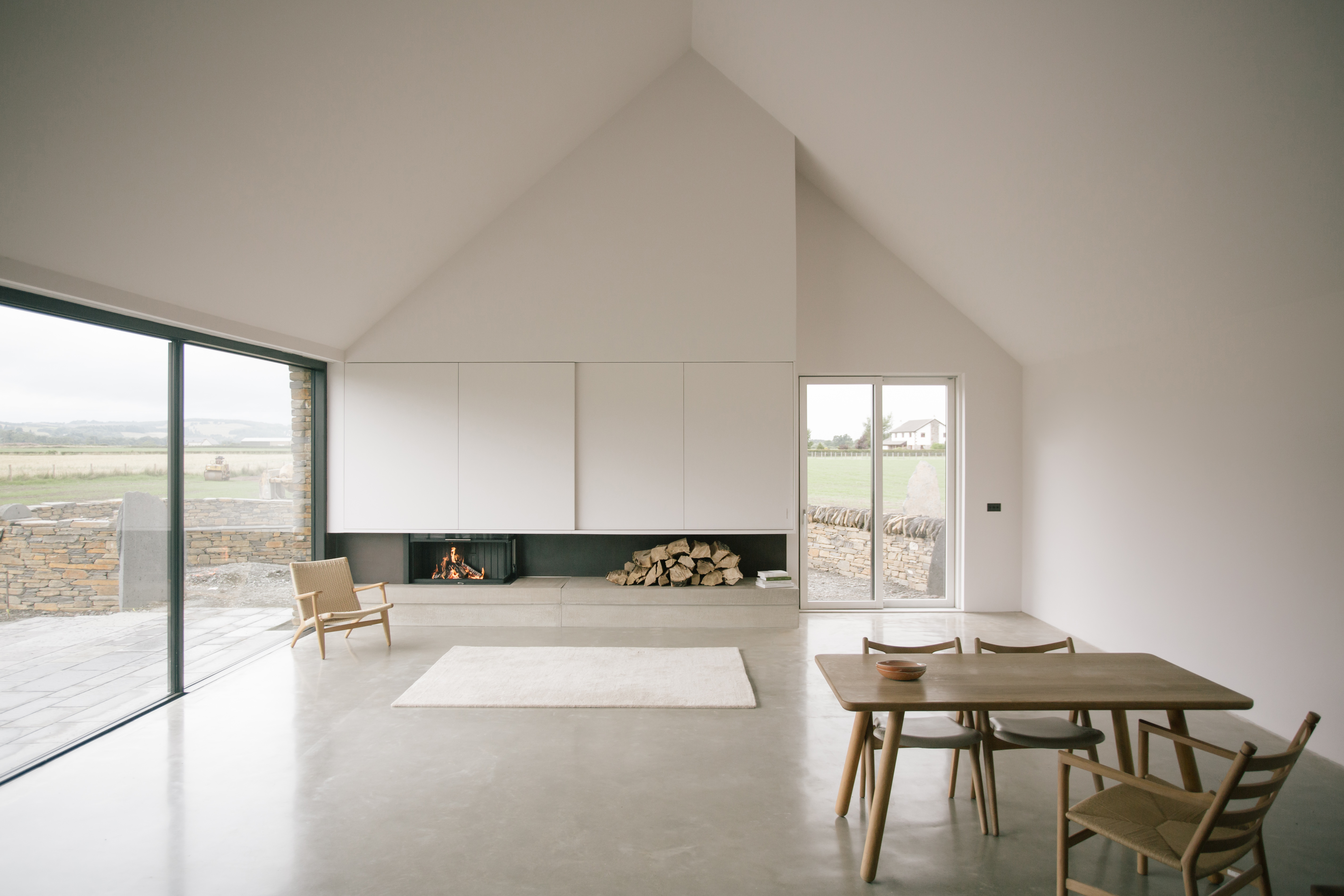Main living area, Kepdarroch Farmhouse by Baillie Baillie Architects