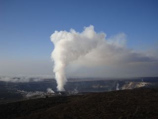 Kilauea volcano erupting