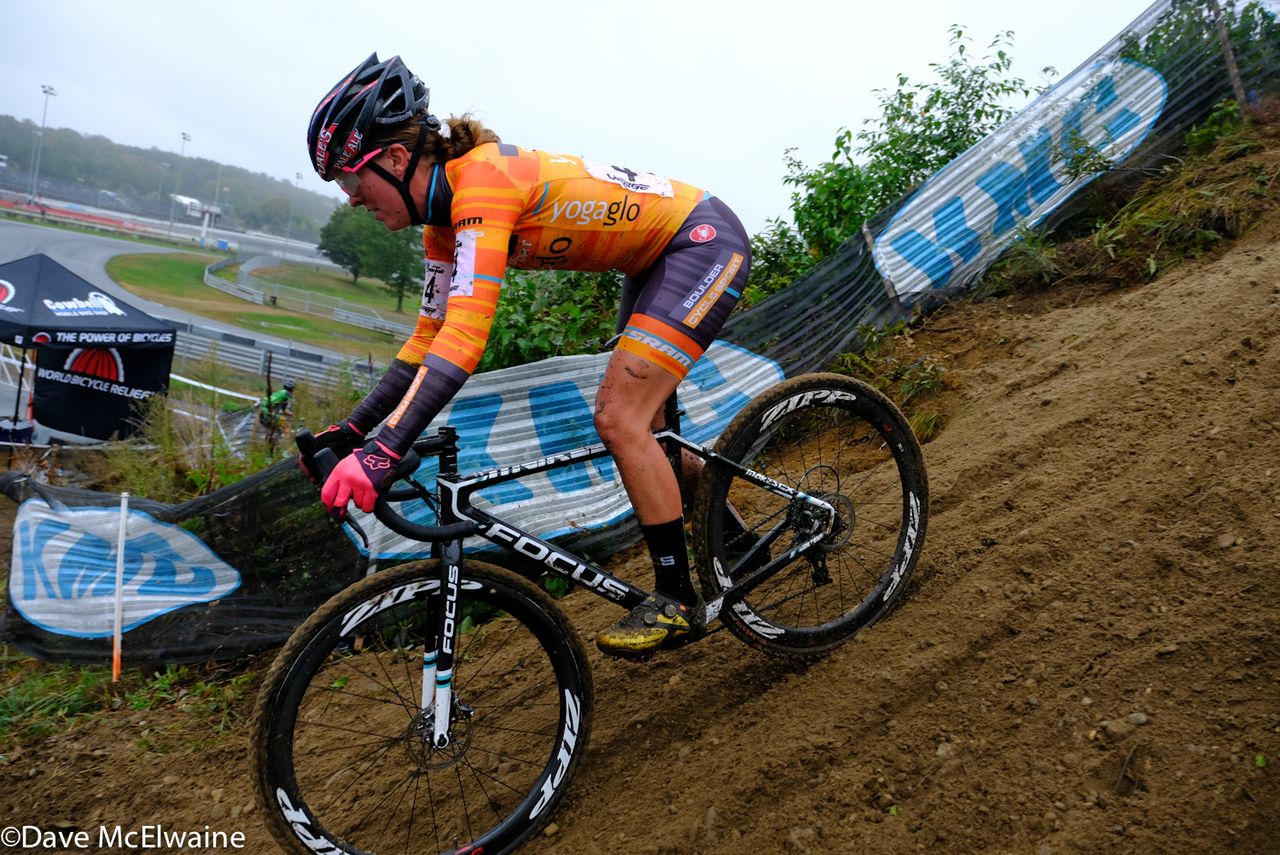 Amanda Miller (Boulder Cycle Sport) would have to settle for 8th place today.