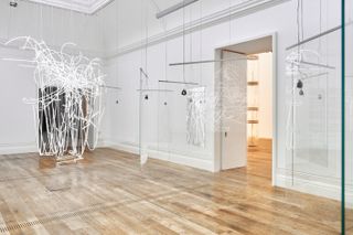 Installation view of Cerith Wyn Evans, ‘....)(‘ at Mostyn, Wales