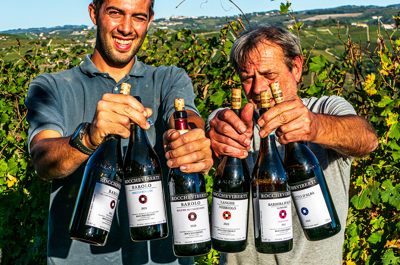 Roccheviberti wines in the vineyard