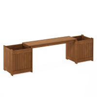 Millwood Pines Fina Wooden Planter Bench