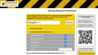 Strong Password Generator