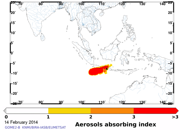 Mount Kelud's ash cloud.
