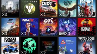 Spillliste i Xbox Series X-menyen