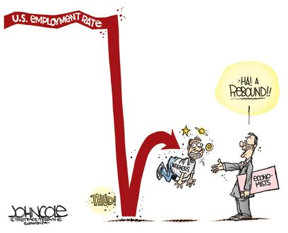 Editorial Cartoon U.S. coronavirus economy rebound