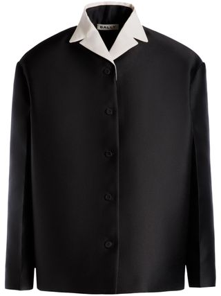 Bally, Contrast-Collar Silk Jacket