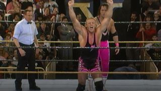 Bret Hart and Owen Hart at WrestleMania 10