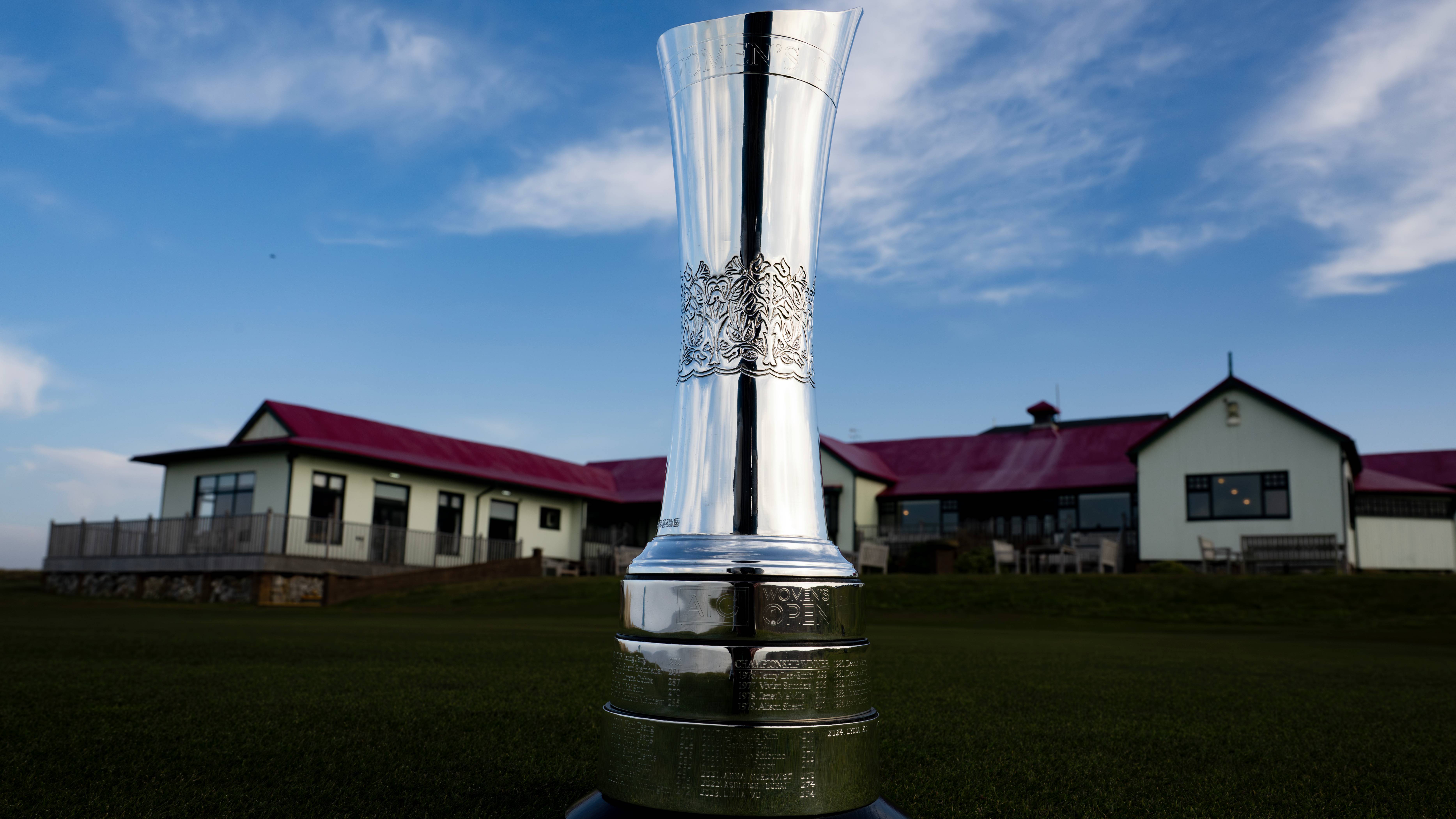 AIG Women&#039;s Open trophy at Royal Porthcawl