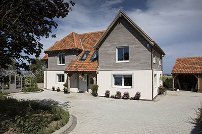 Modern oak passivhaus