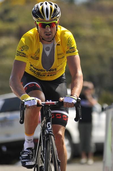 Hayden Roulston of Calder Stewart BikeNZ National Team finishes third but will lose the yellow jersey.