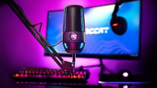 Roccat Torch on a desk with streaming equipment
