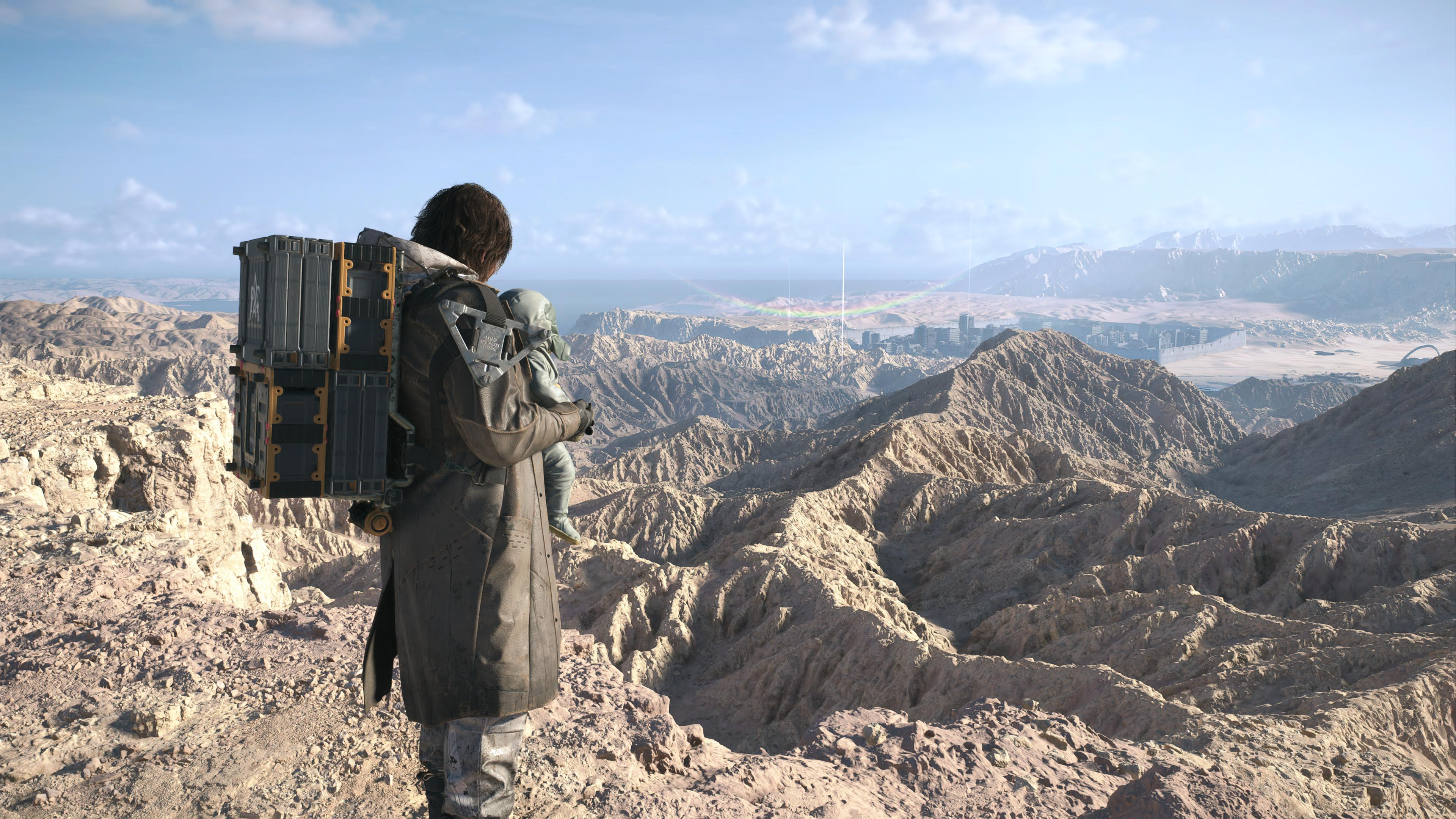 A screenshot from the game Death Stranding 2: On the Beach