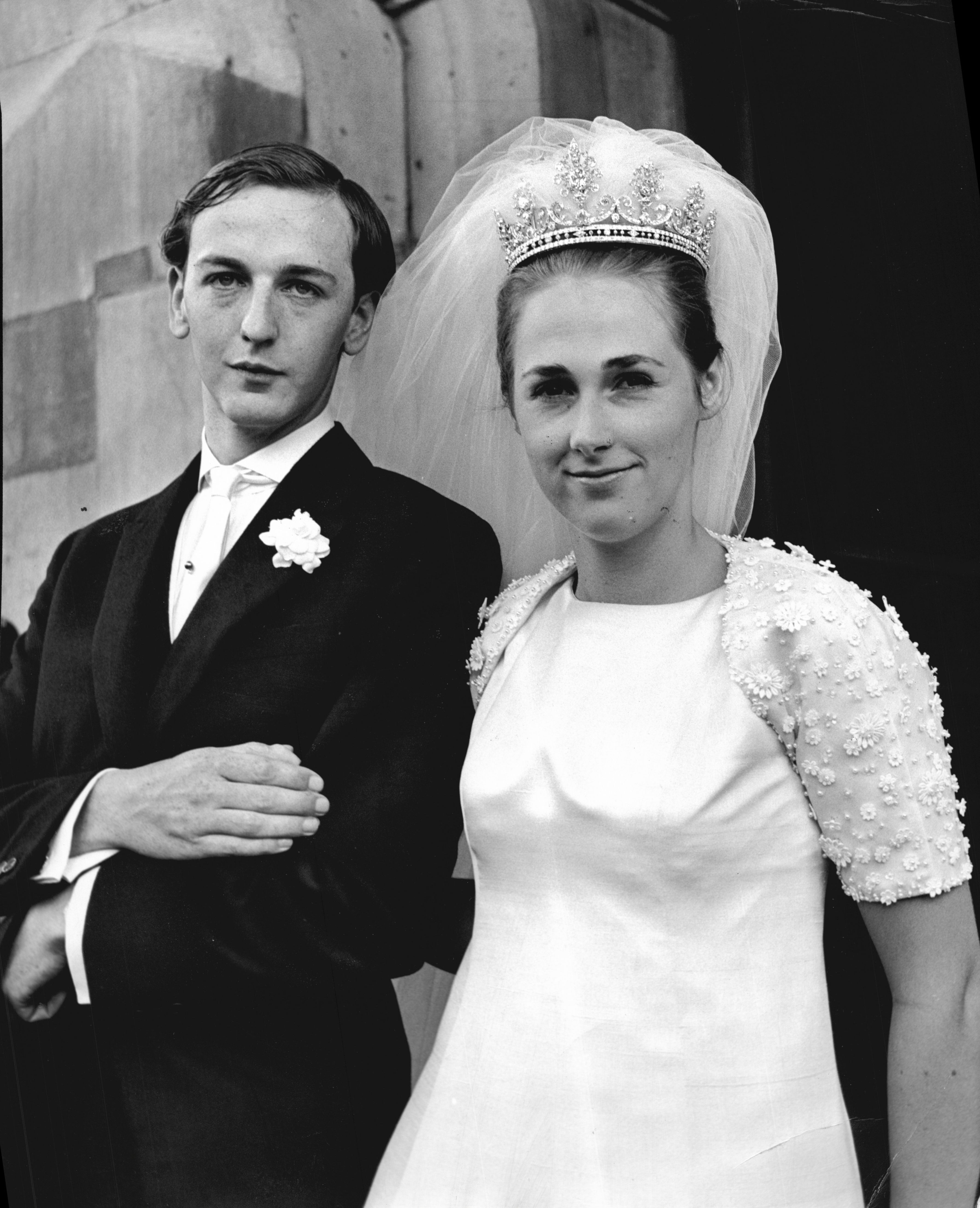 The 12th Duke And Duchess Of Devonshire at their wedding