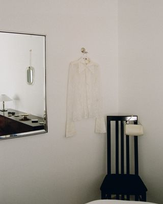 a robe on a hanger at the stalle studios salon