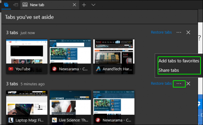 How to Set Tabs Aside in Edge Browser | Laptop Mag