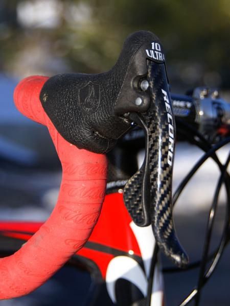 Our tester came with previous-generation Campagnolo Record componentry