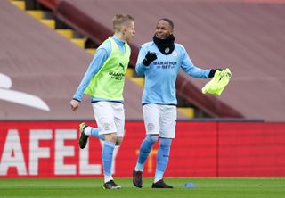 Manchester City team-mates Oleksandr Zinchenko and Raheem Sterling will face each other this weekend