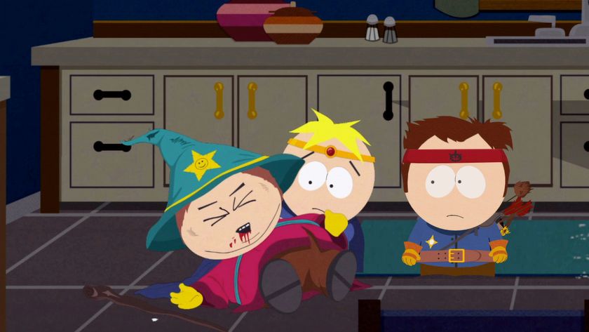 South Park The Stick of Truth screenshot showing Cartman dressed as a wizard.