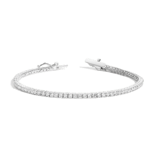 Lab Grown White Sapphire Tennis Bracelet