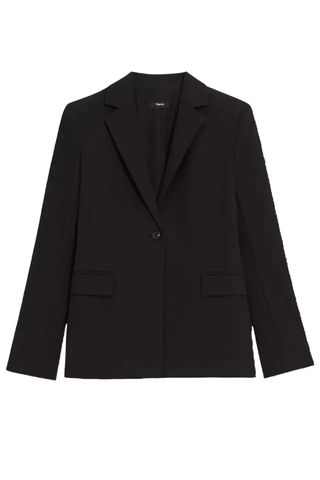 Sculpt Stretch Cotton One-Button Blazer