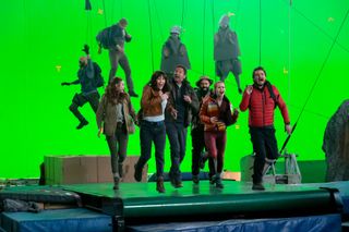 It's 'Green Screen' hell for the actors in The Bubble.