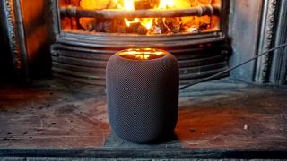We do not recommend placing your HomePod in front of a fire for any length of time.