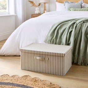 Rectangle Striped Foldable Storage Box