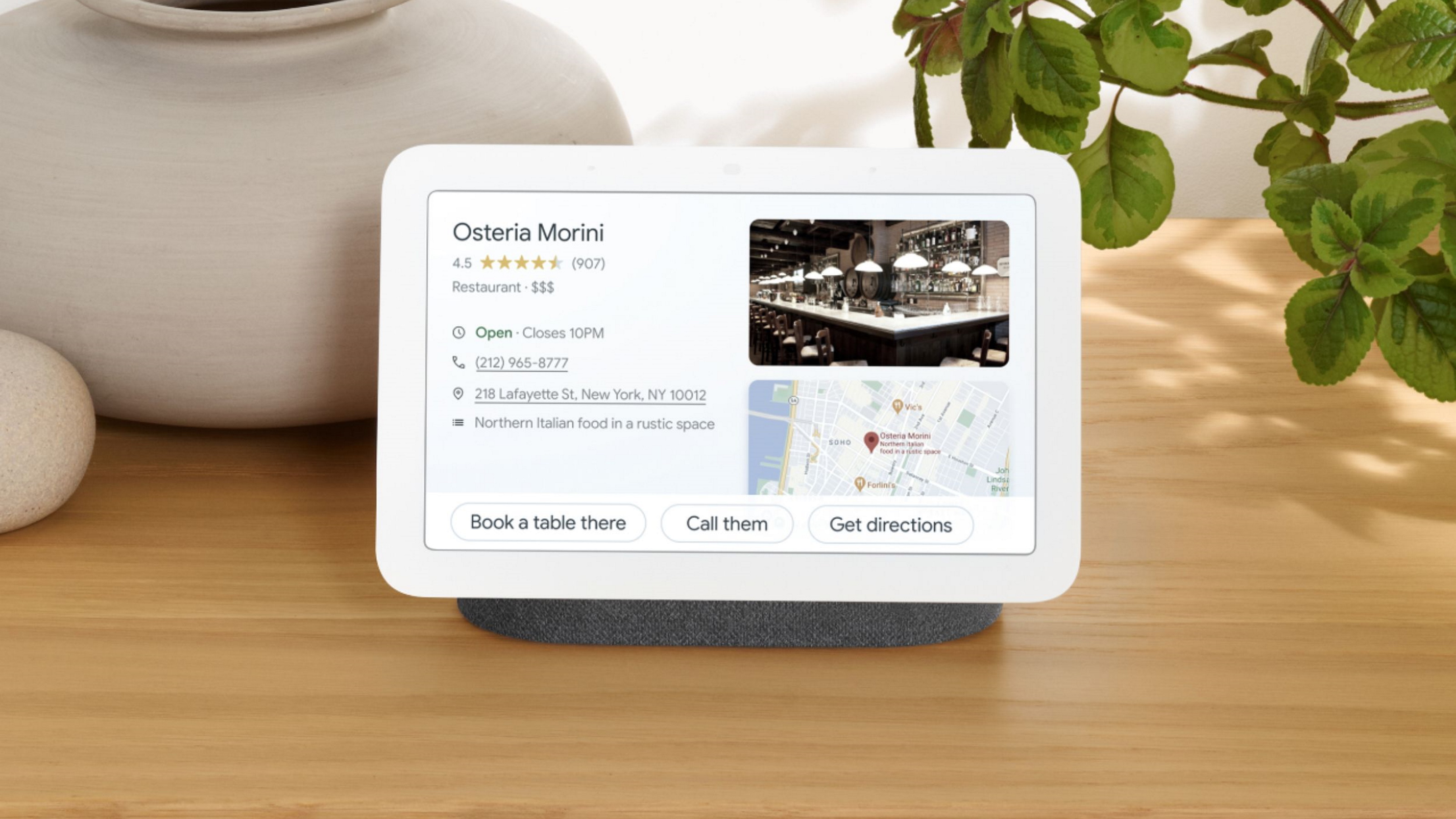 Google Nest Hub 7 on side table