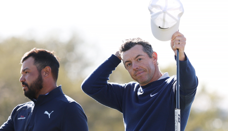 Rory McIlroy waves to the crowd after his victory