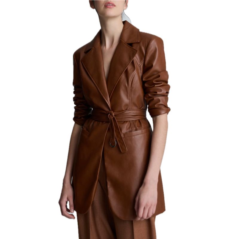 Kenneth Cole, Faux Leather Trench Coat