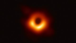 The Event Horizon Telescope, a planet-scale array of eight ground-based radio telescopes, captured this image of the supermassive black hole and its shadow that's in the center of the galaxy M87.