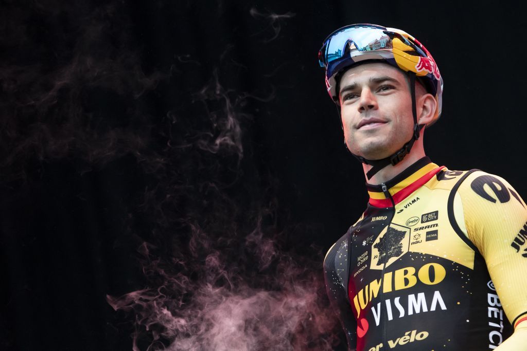 Belgian Wout van Aert pictured at the start of the Natourcriterium Herentals cycling race Thursday 27 July 2023 in Herentals. The contest is a part of the traditional criteriums local races in which mainly cyclists who rode the Tour de France compete BELGA PHOTO KRISTOF VAN ACCOM Photo by KRISTOF VAN ACCOM BELGA MAG Belga via AFP Photo by KRISTOF VAN ACCOMBELGA MAGAFP via Getty Images