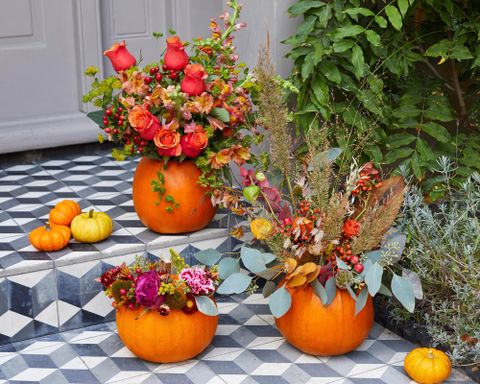 How To Create A Pumpkin Flower Vase For Halloween Homes Gardens