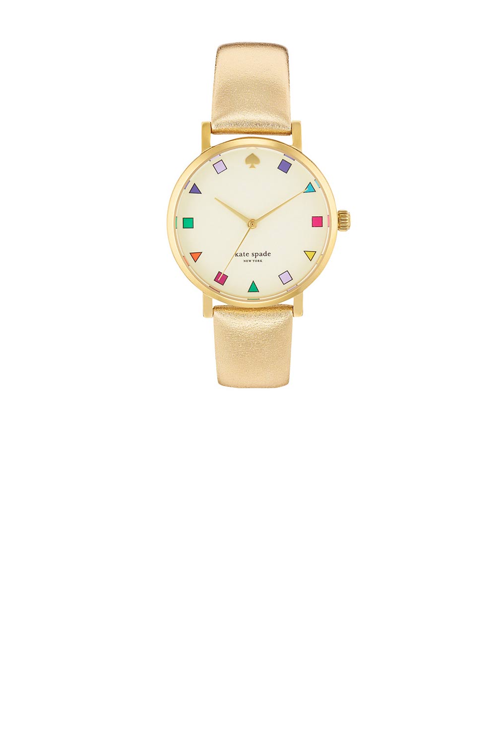 Kate Spade Metro Metallic Effect Leather Strap Watch Gold, £175