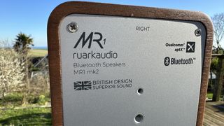 Ruark MR1 MkII speakers image showing the logo on the rear