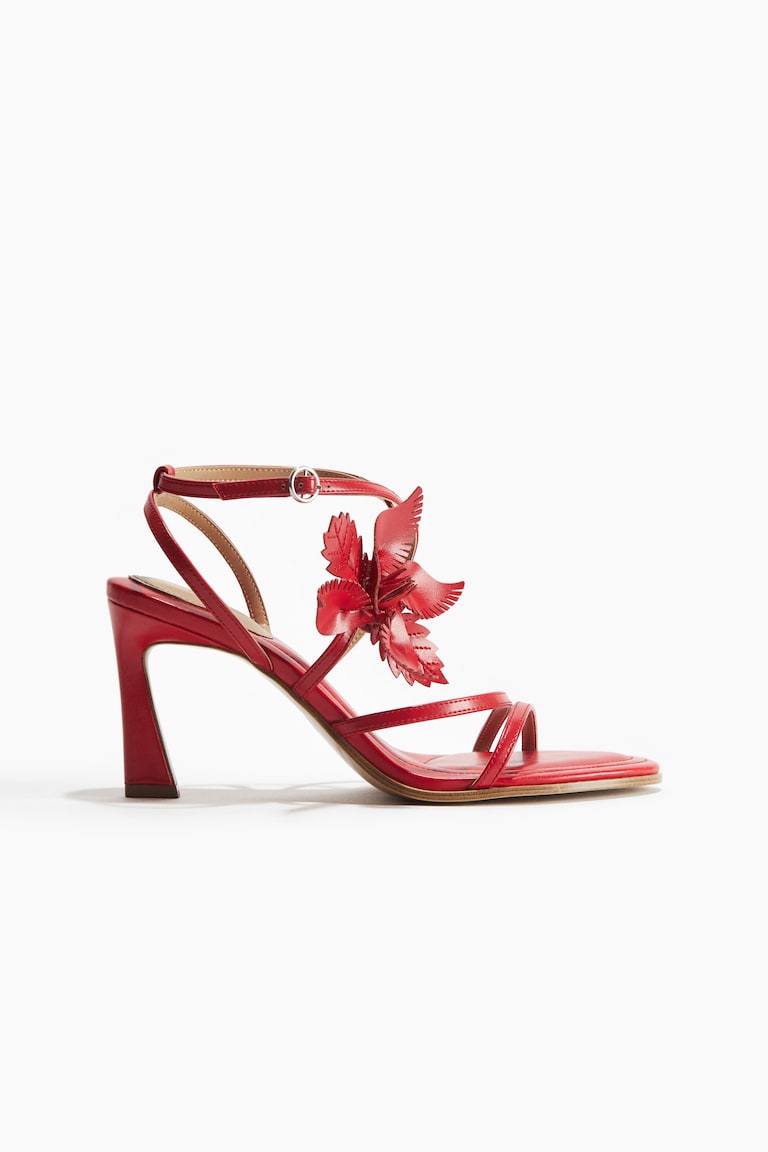 Appliquéd Heeled Sandals